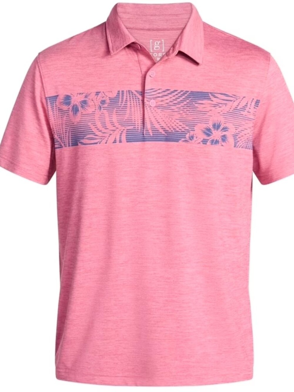 George Men's and Big Men’s Poly Polo  Short Sleeves, Rose Glit, Size 3XL  NWT